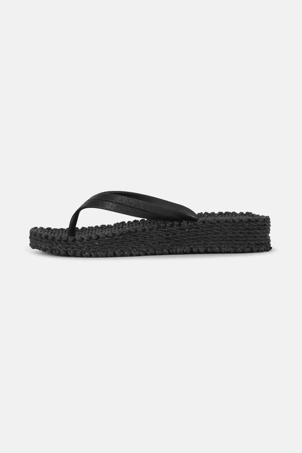 Women's Cheerful Wedge Flip Flop In Black
