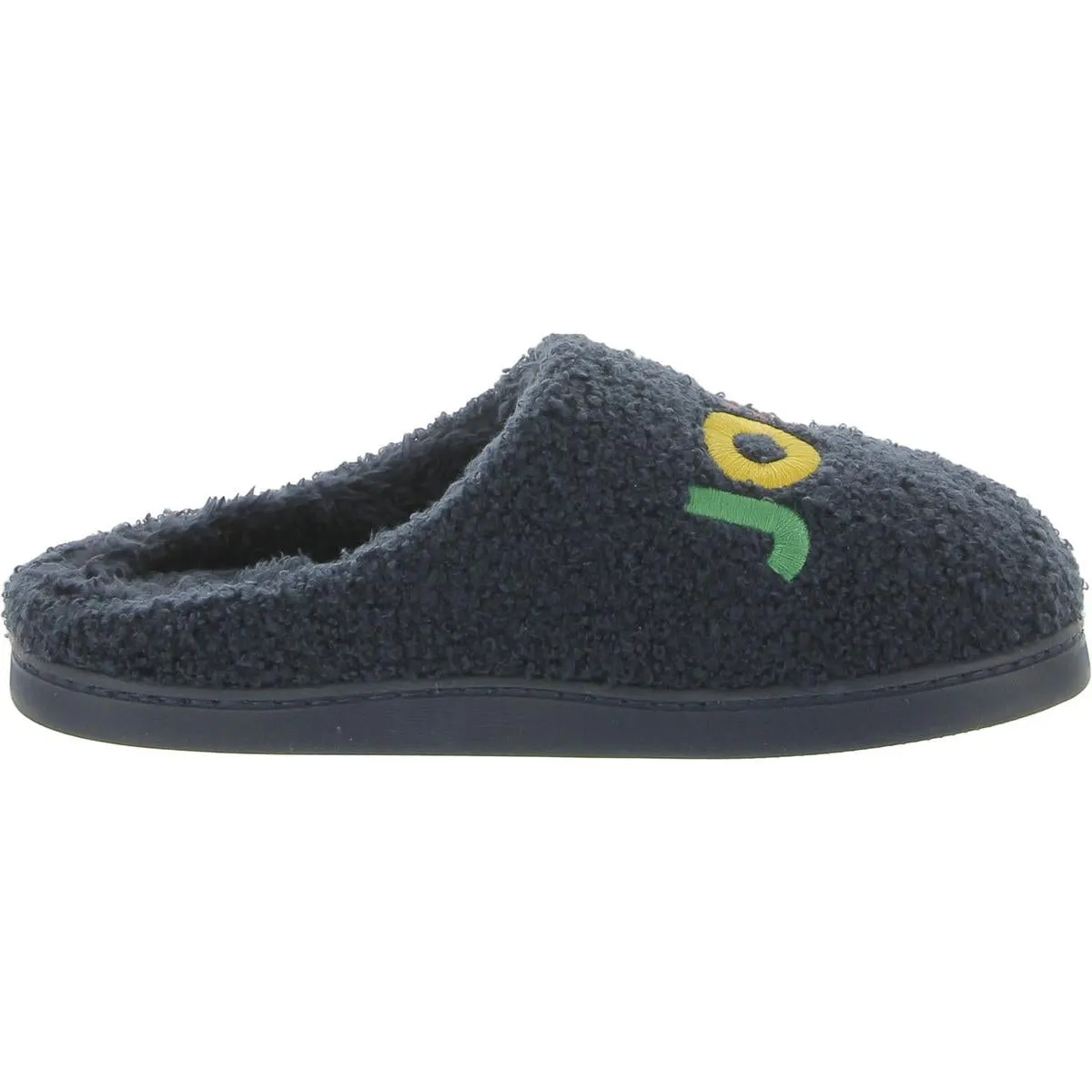 Womens Embroidered Manmade Slide Slippers