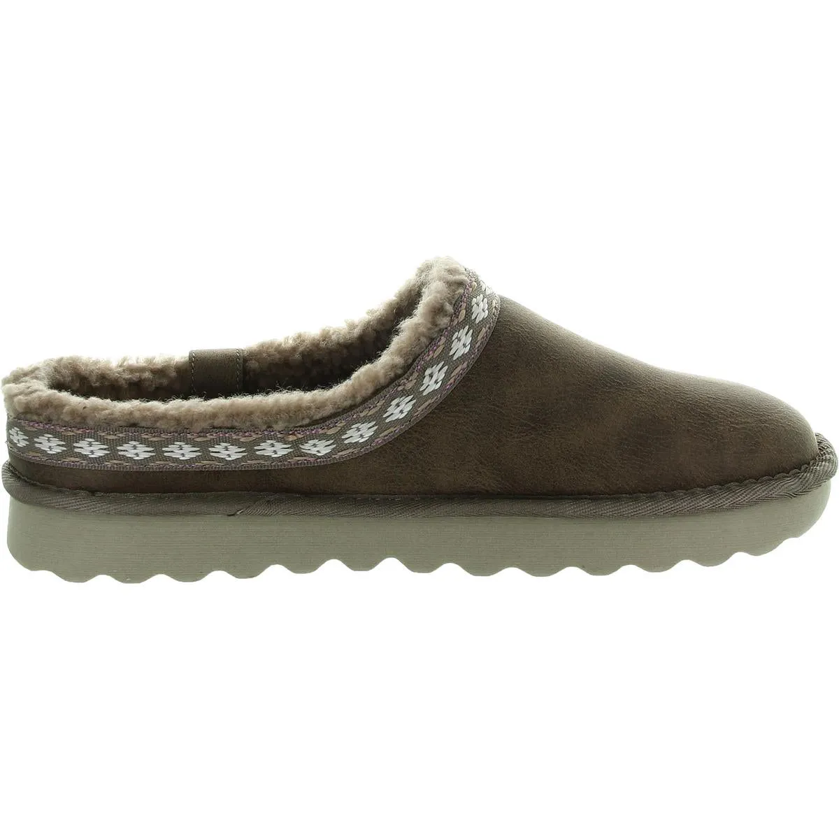 Womens Faux Fur Lined Slide Slippers