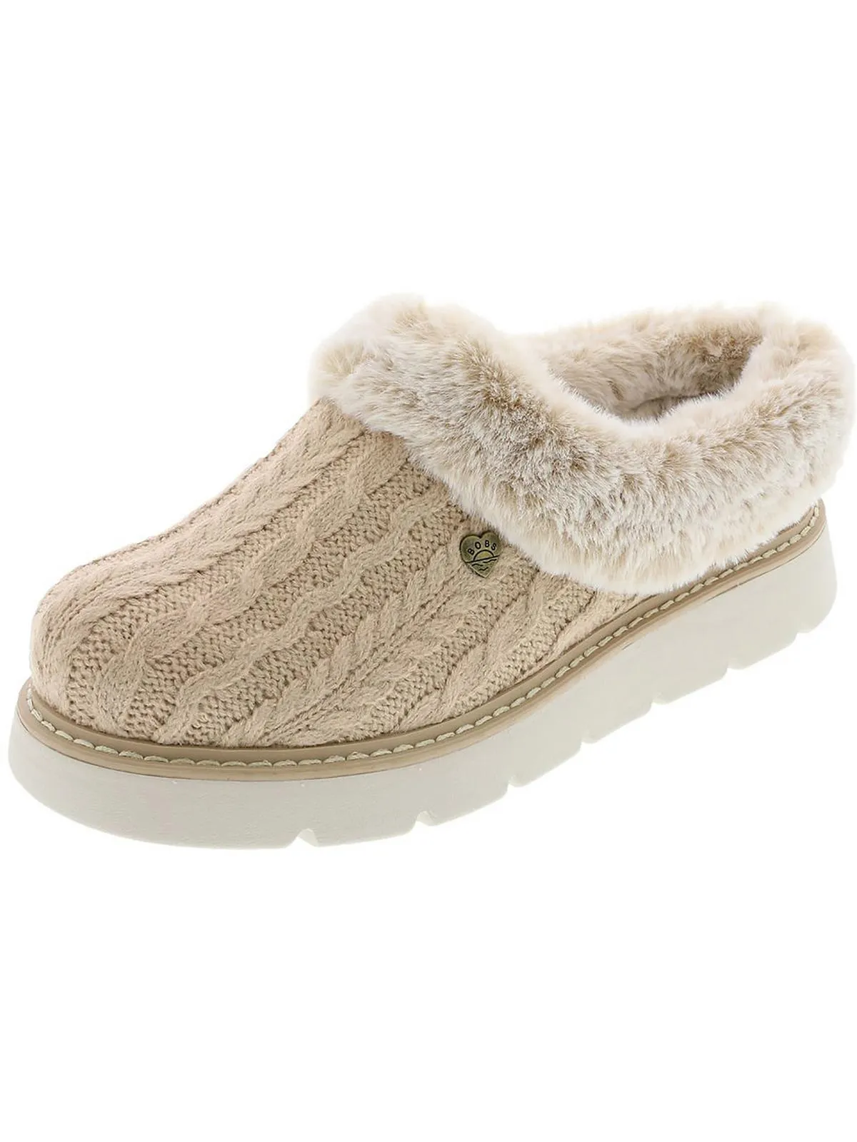 Womens Faux Fur Lined Slide Slippers