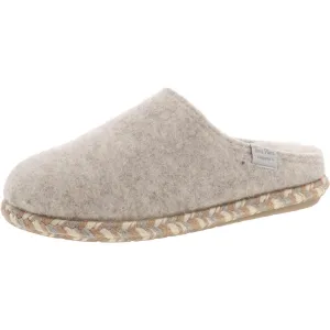 Womens Faux Fur Lined Wool Slide Slippers