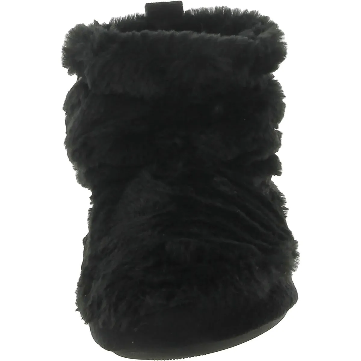 Womens Faux Fur Slip On Bootie Slippers