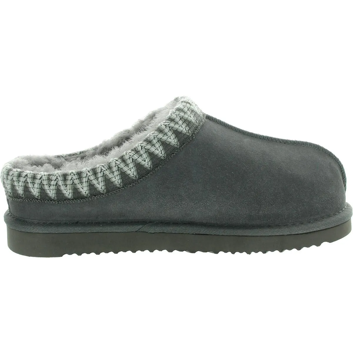 Womens Faux Fur Suede Slide Slippers