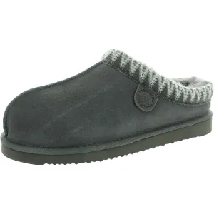 Womens Faux Fur Suede Slide Slippers
