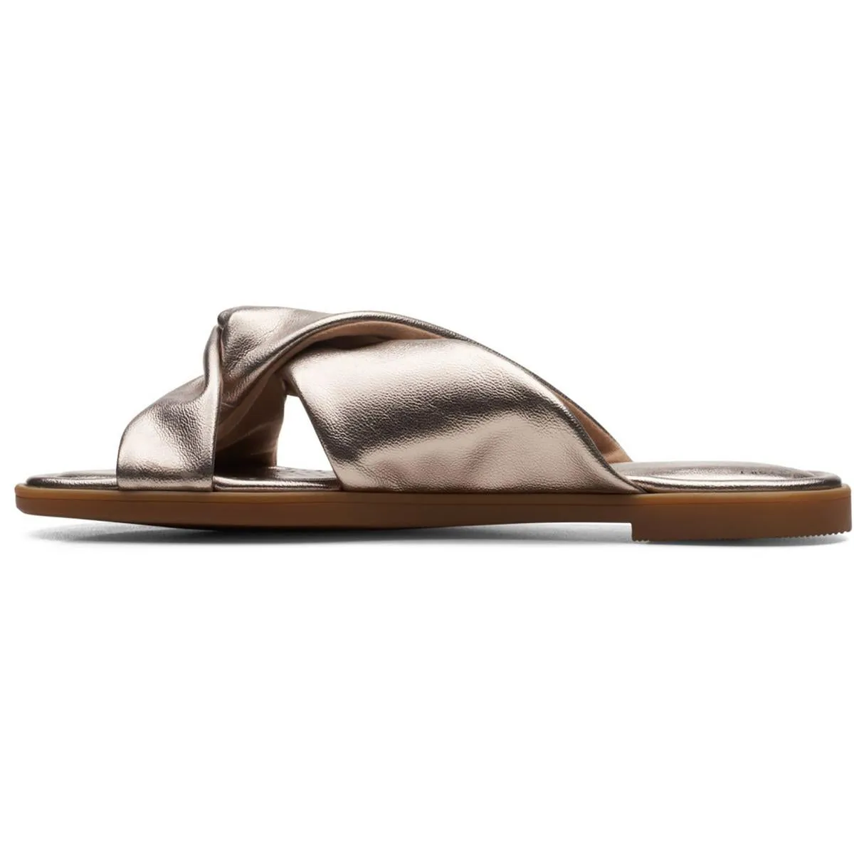 Womens Faux Leather Flats Flip-Flops