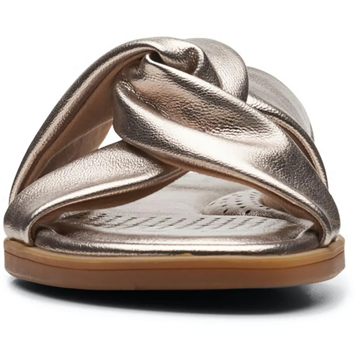 Womens Faux Leather Flats Flip-Flops