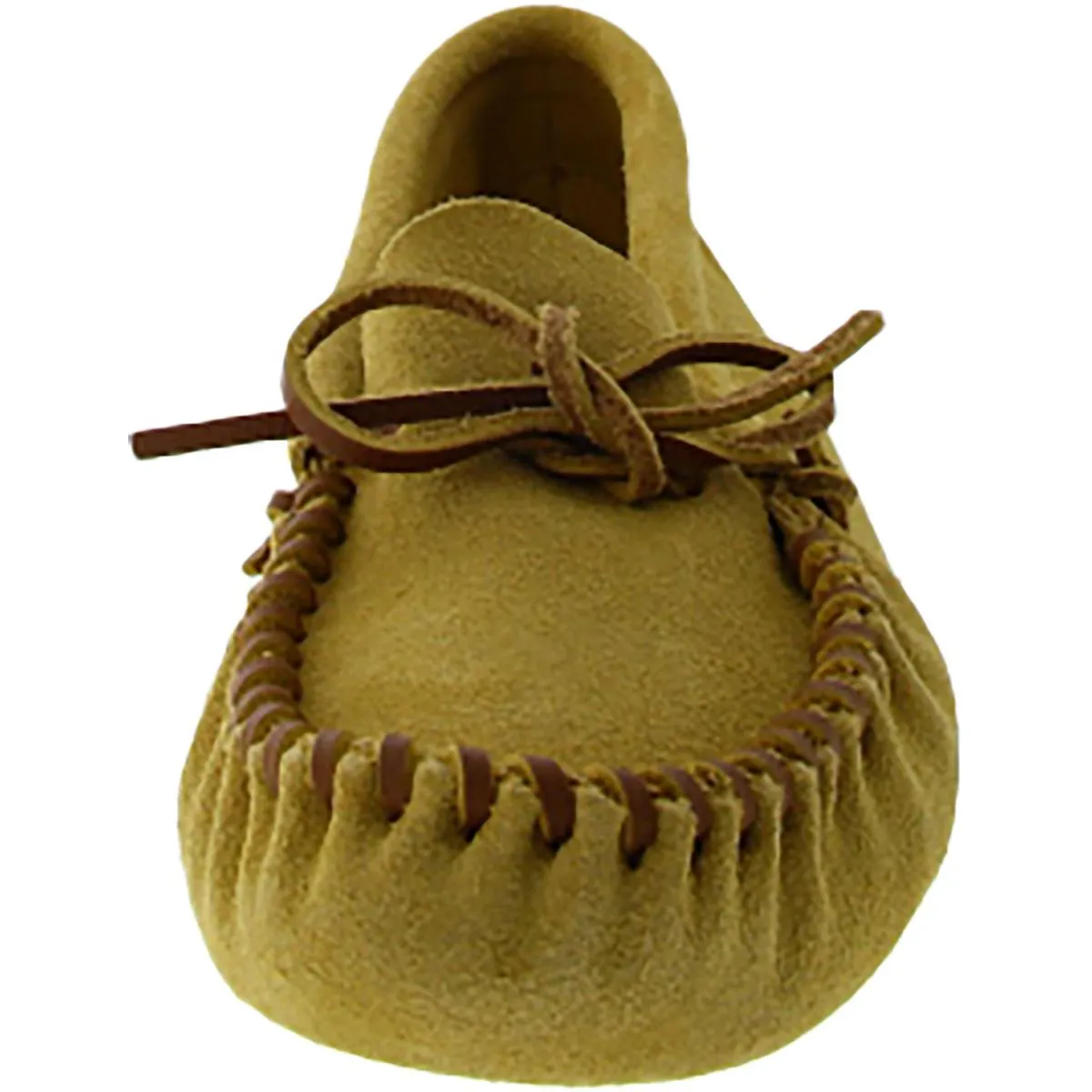 Womens Faux Leather Slip On Moccasin Slippers