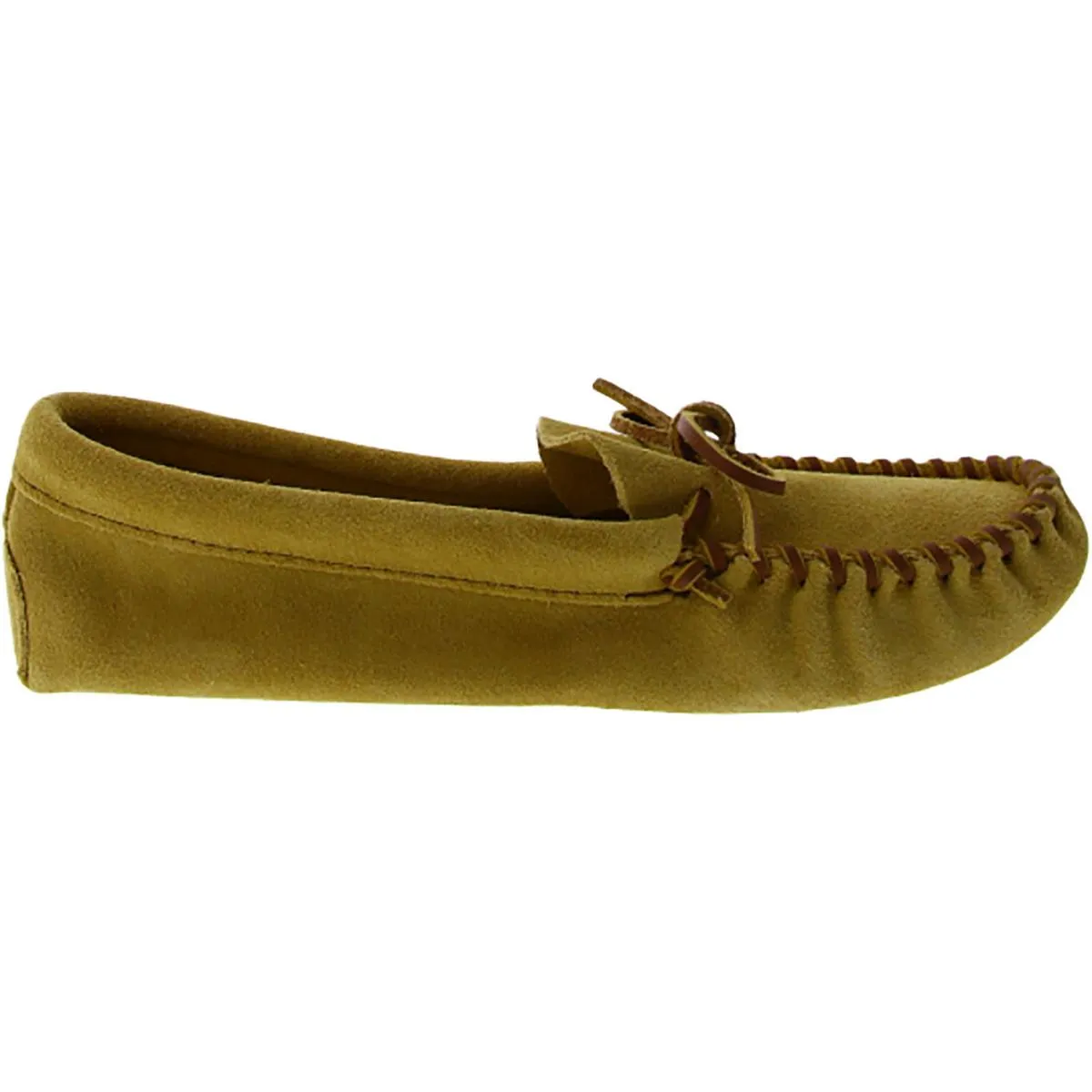 Womens Faux Leather Slip On Moccasin Slippers