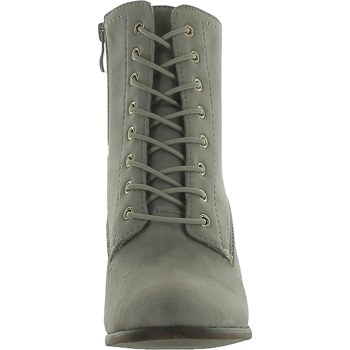 Womens Faux Suede Block Heel Ankle Boots