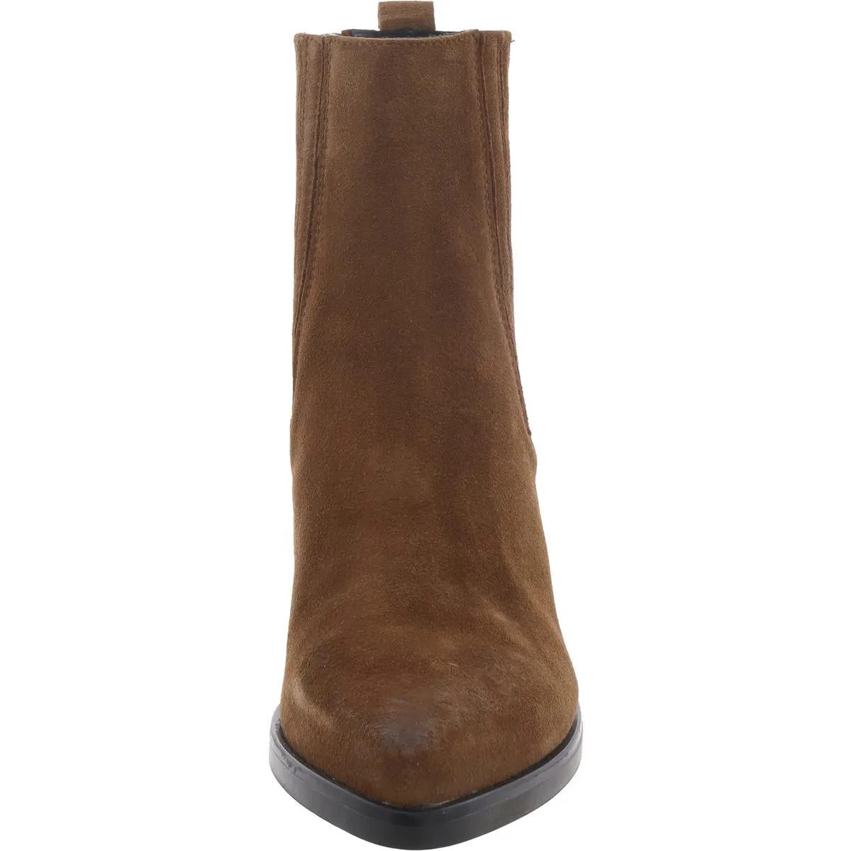 Womens Faux Suede Pointed Toe Ankle Boots