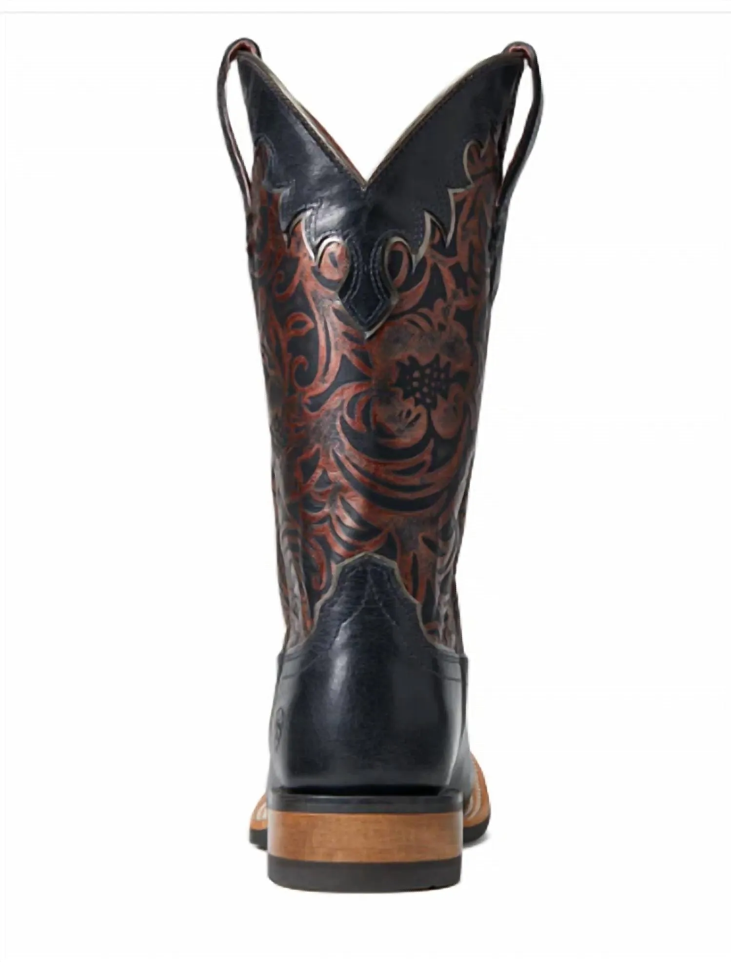 Women's Fiona Square Toe Western Boot In Midnight/black Floral Emboss