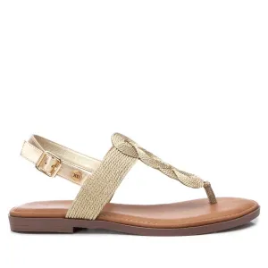 Women's Flat Sandals In Gold