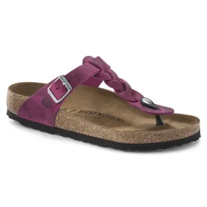 Women's Gizeh Braided Oiled Leather Sandals In Festival Fuchsia