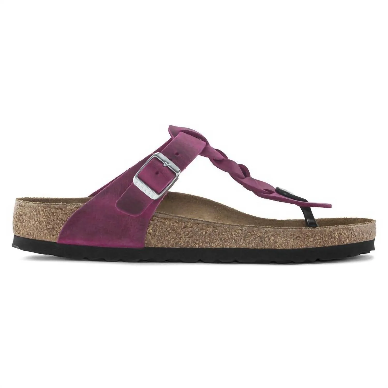 Women's Gizeh Braided Oiled Leather Sandals In Festival Fuchsia