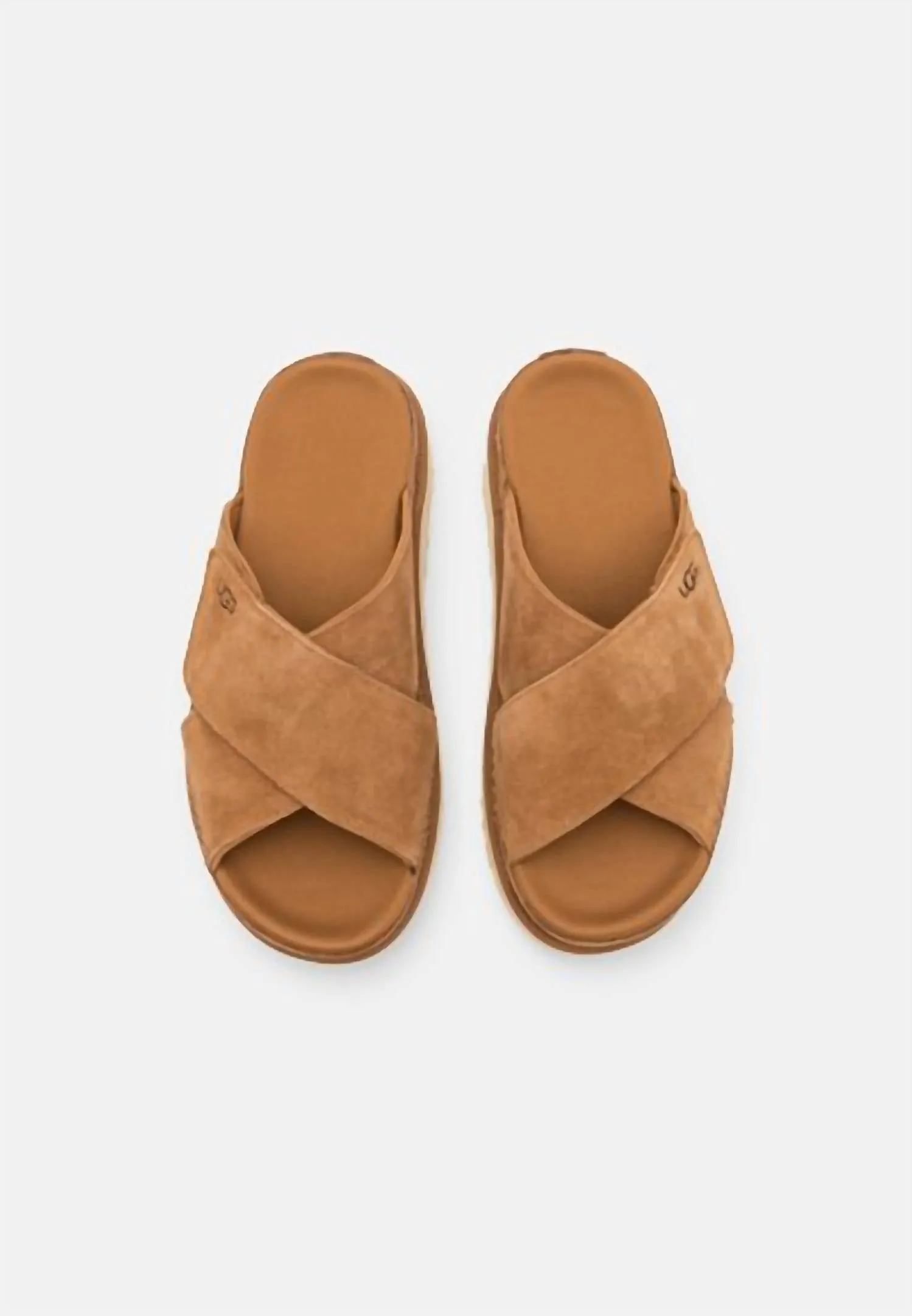 Women's Goldenstar Cross Slide In Chestnut