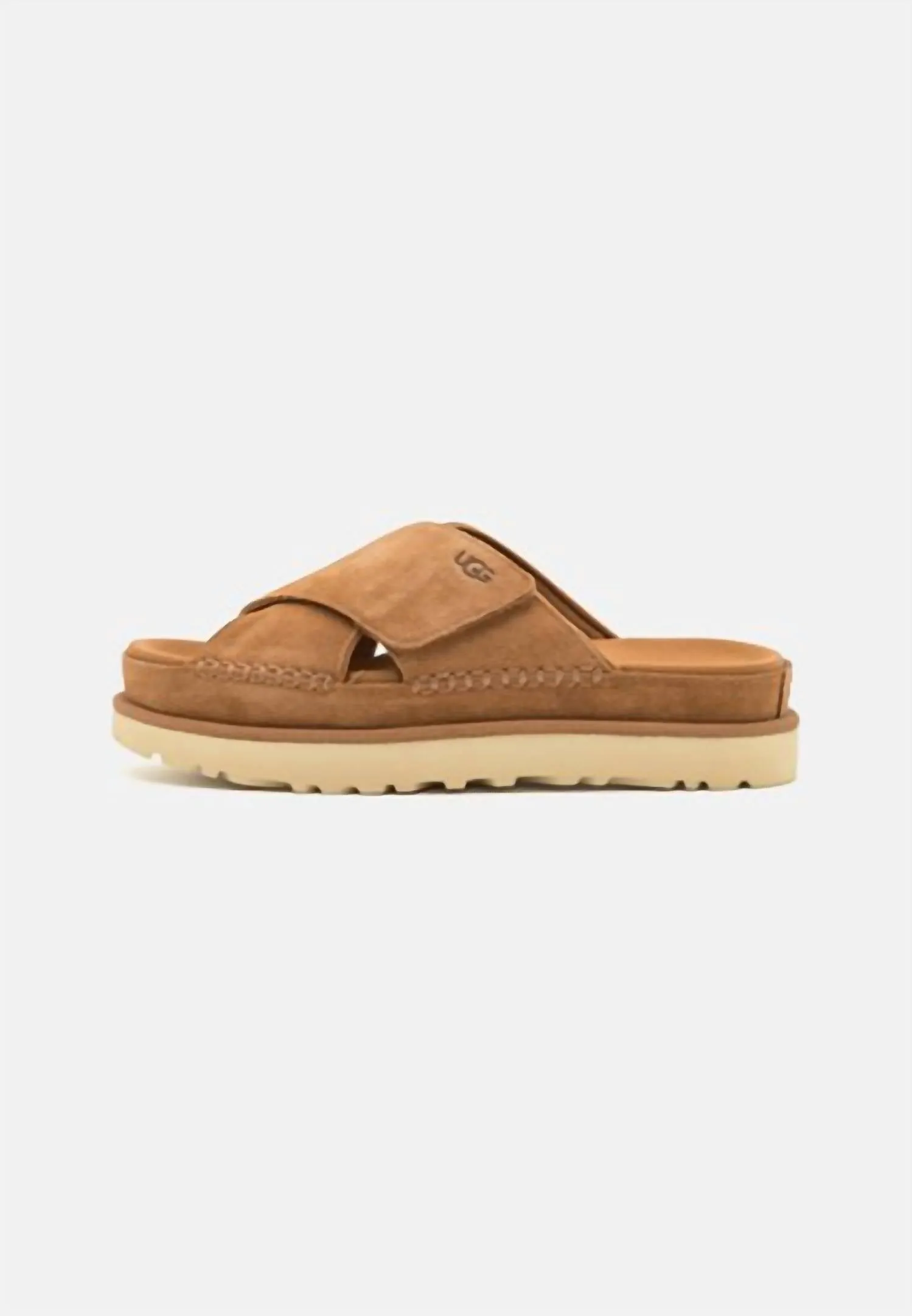 Women's Goldenstar Cross Slide In Chestnut