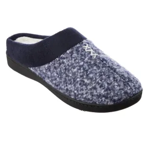 WomenS Heathered Knit Jessie Hoodback Slippers In Navy