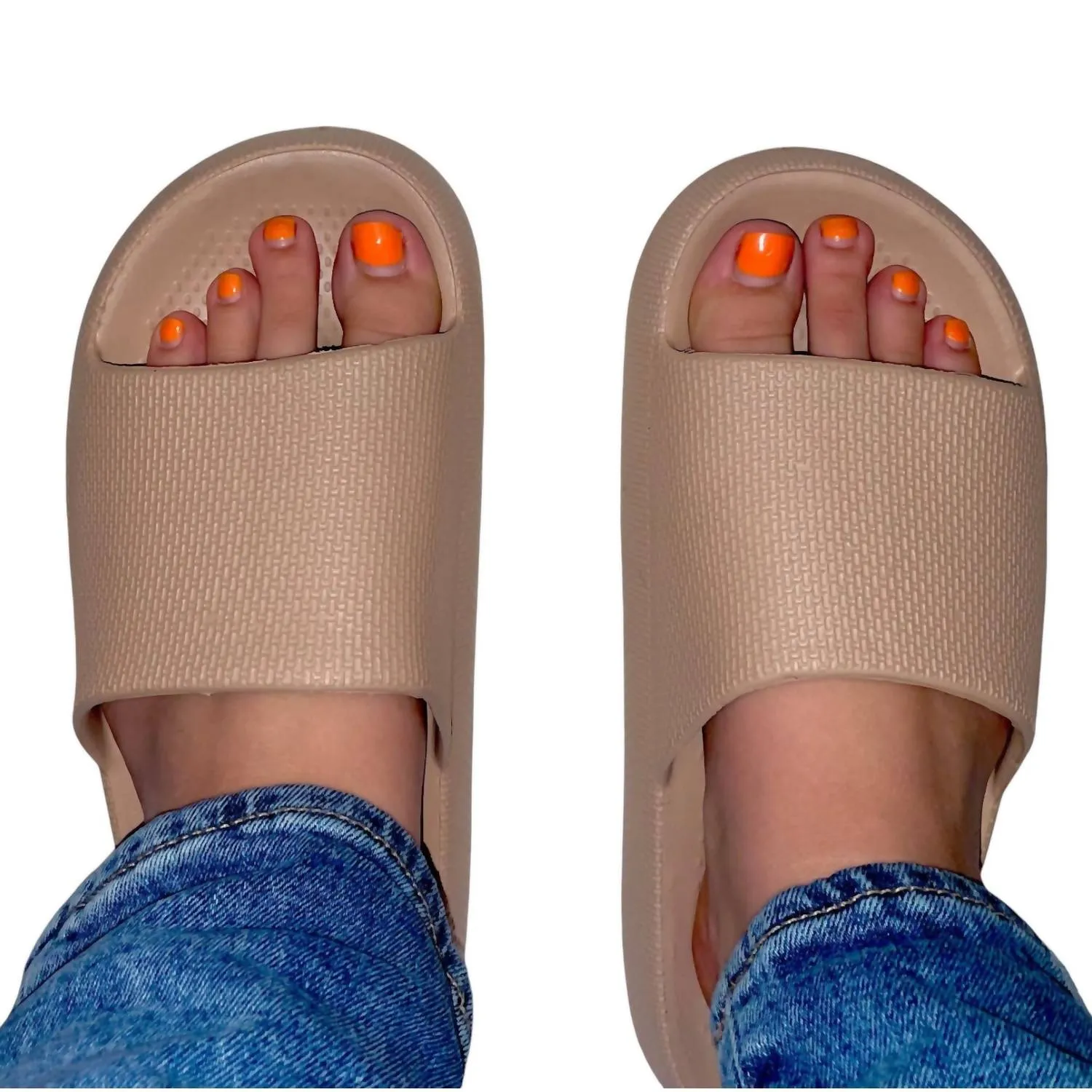 Women's Hey Girl Slides In Nude