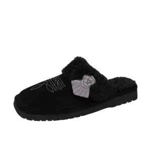 Women's Jackie Square Toe Slipper In Black