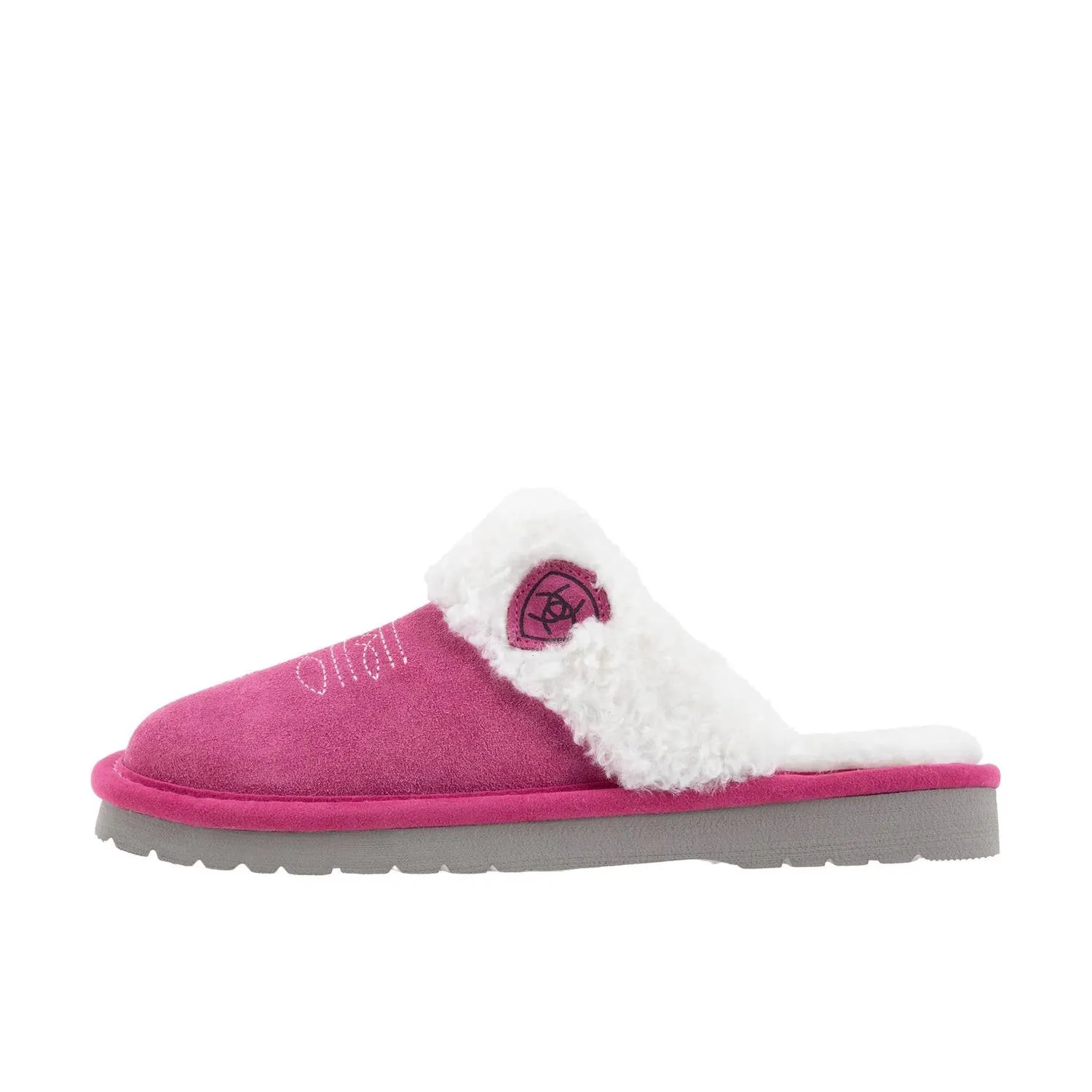 Women's Jackie Square Toe Suede Slipper In Very Berry Pink