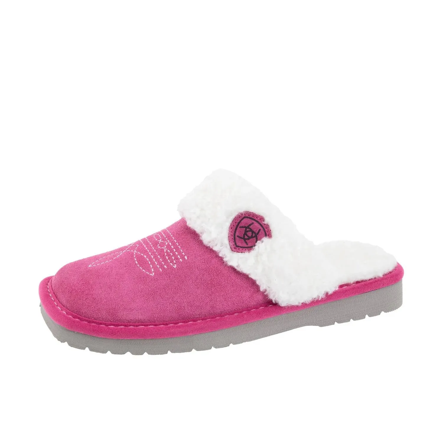 Women's Jackie Square Toe Suede Slipper In Very Berry Pink