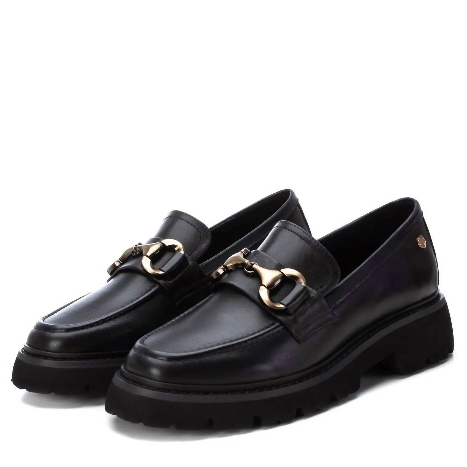 Women's Leather Moccasins In Black
