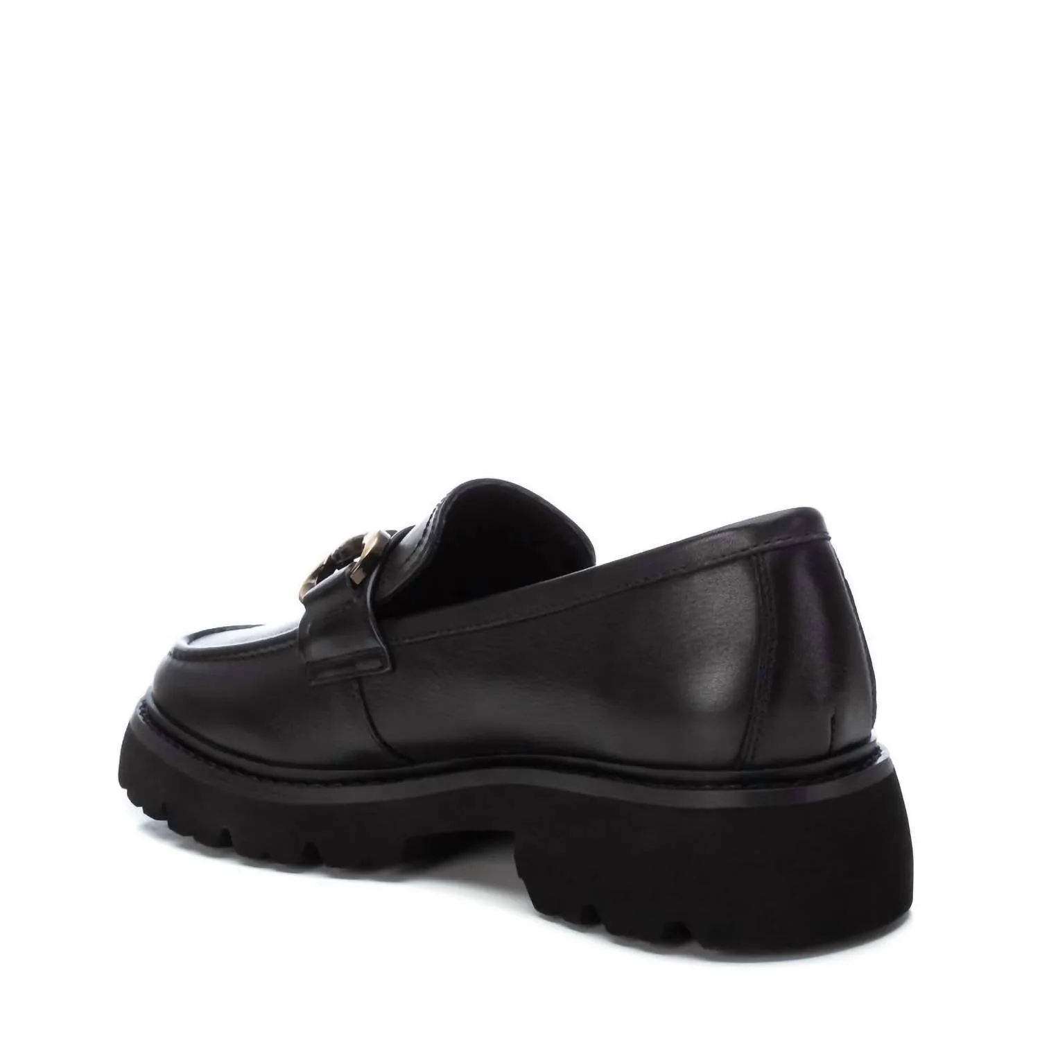Women's Leather Moccasins In Black