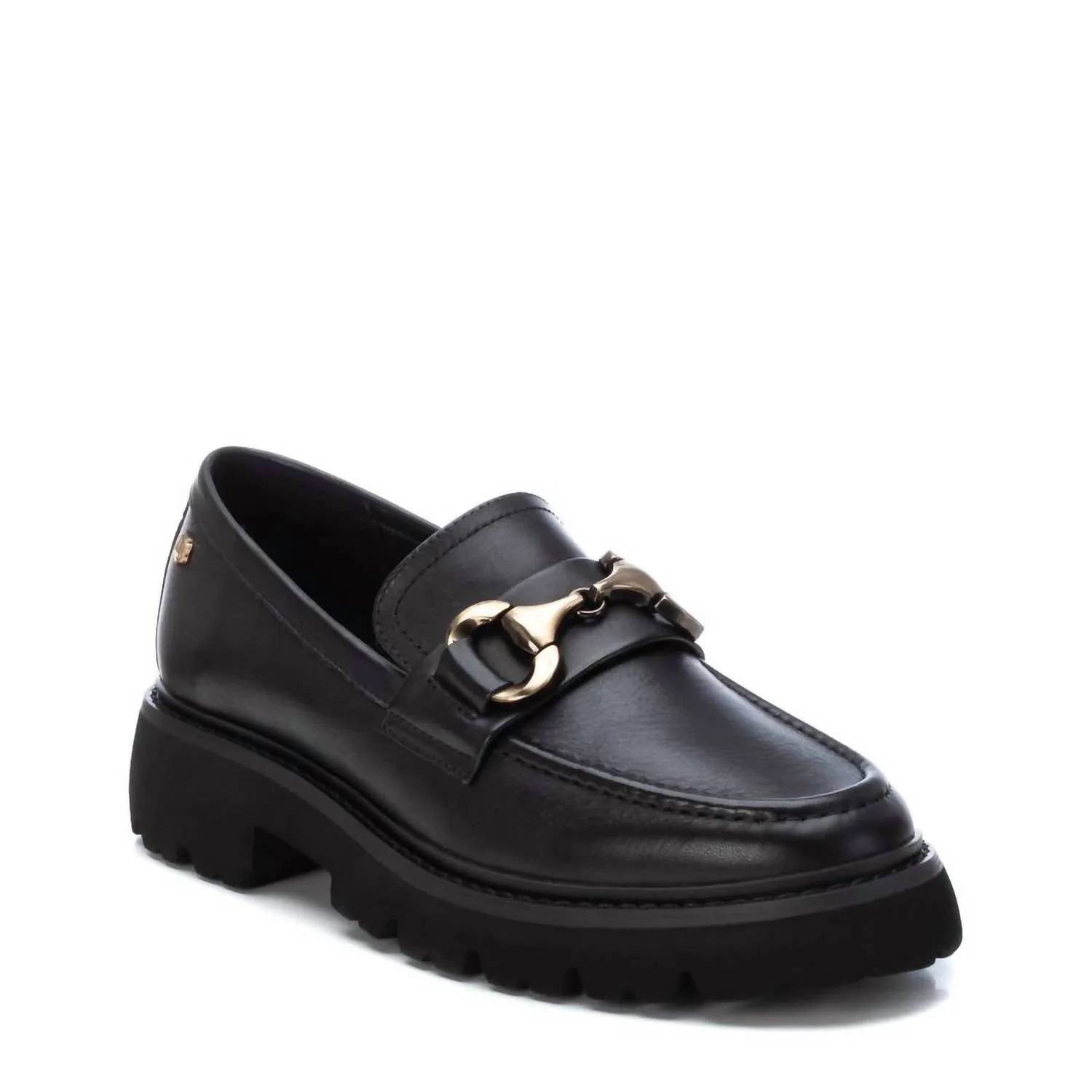 Women's Leather Moccasins In Black