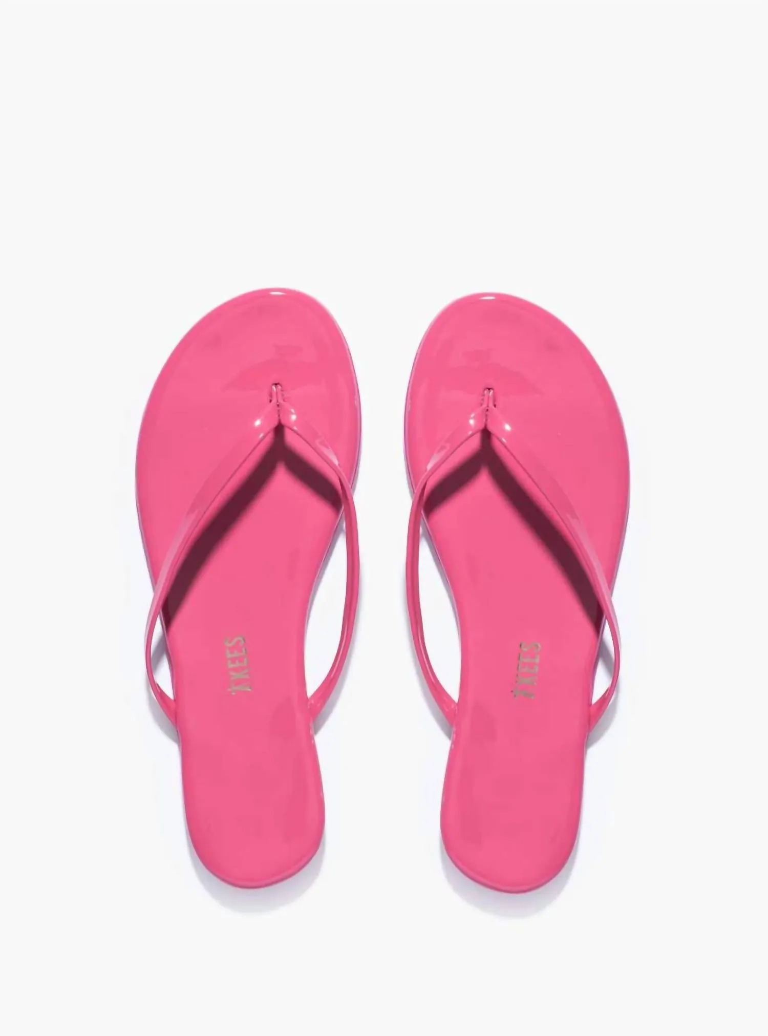 Women's Lily Patent Flip-Flop Sandals In Hot Pink