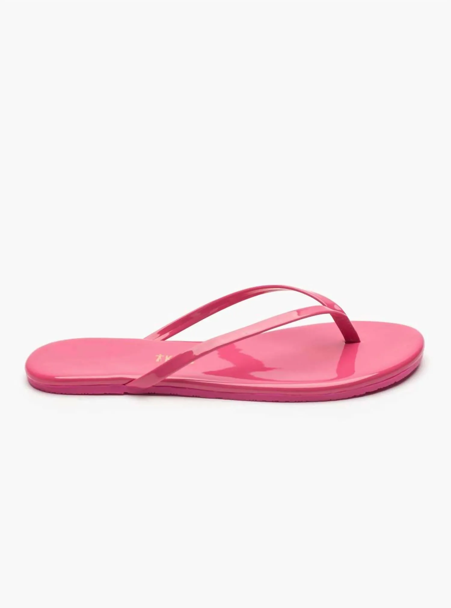 Women's Lily Patent Flip-Flop Sandals In Hot Pink