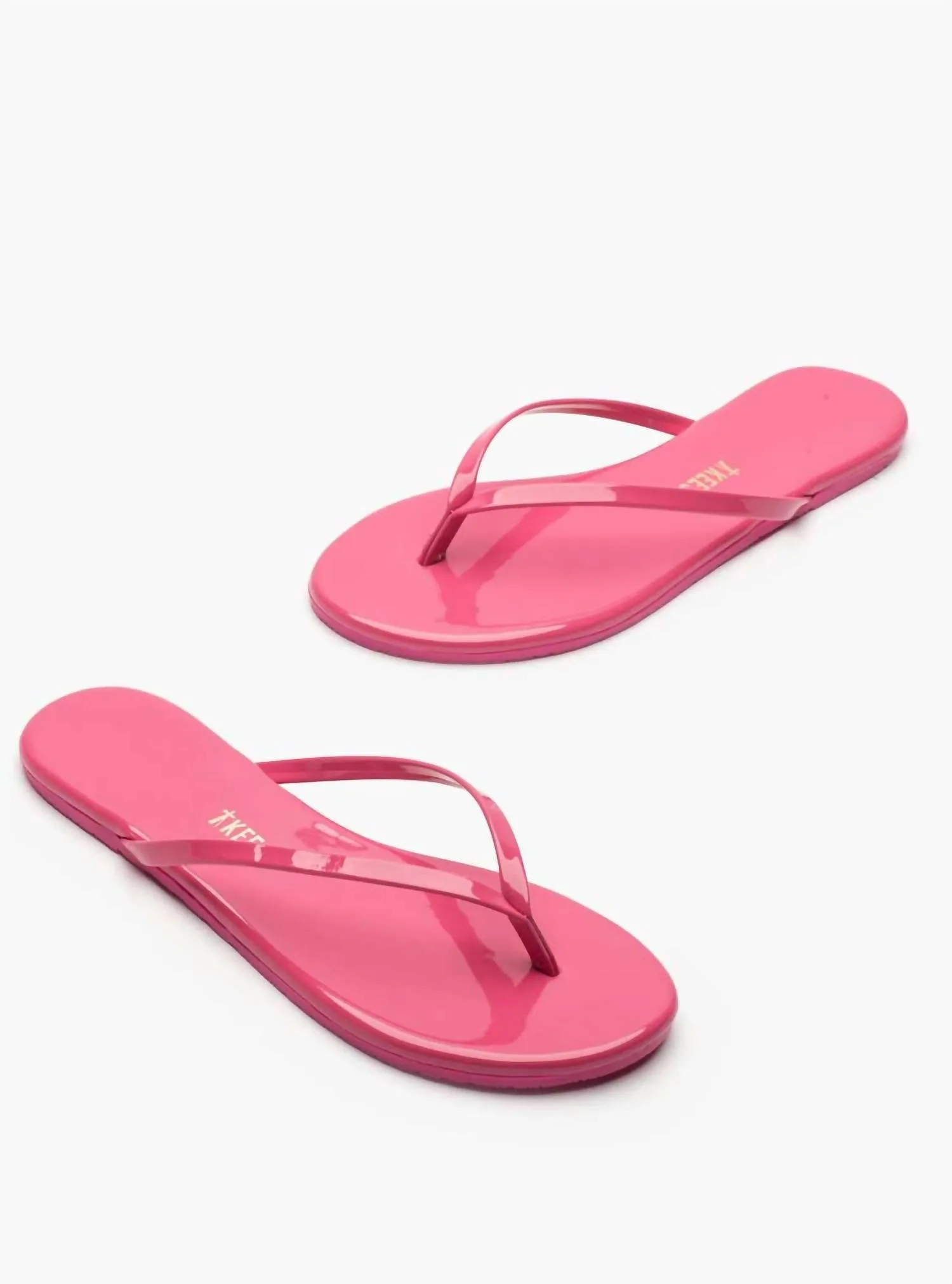 Women's Lily Patent Flip-Flop Sandals In Hot Pink
