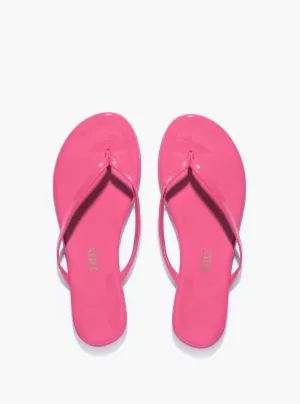 Women's Lily Patent Flip-Flop Sandals In Hot Pink