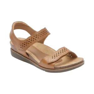 Women's May Wave Strap Sandal - Wide Width In Tan