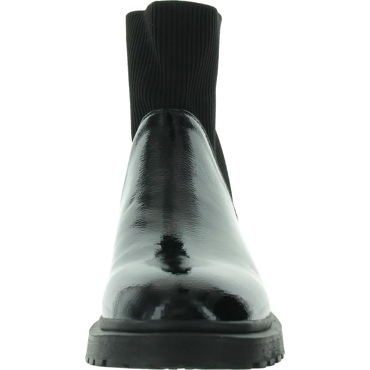 Womens Patent Comfort Insole Booties