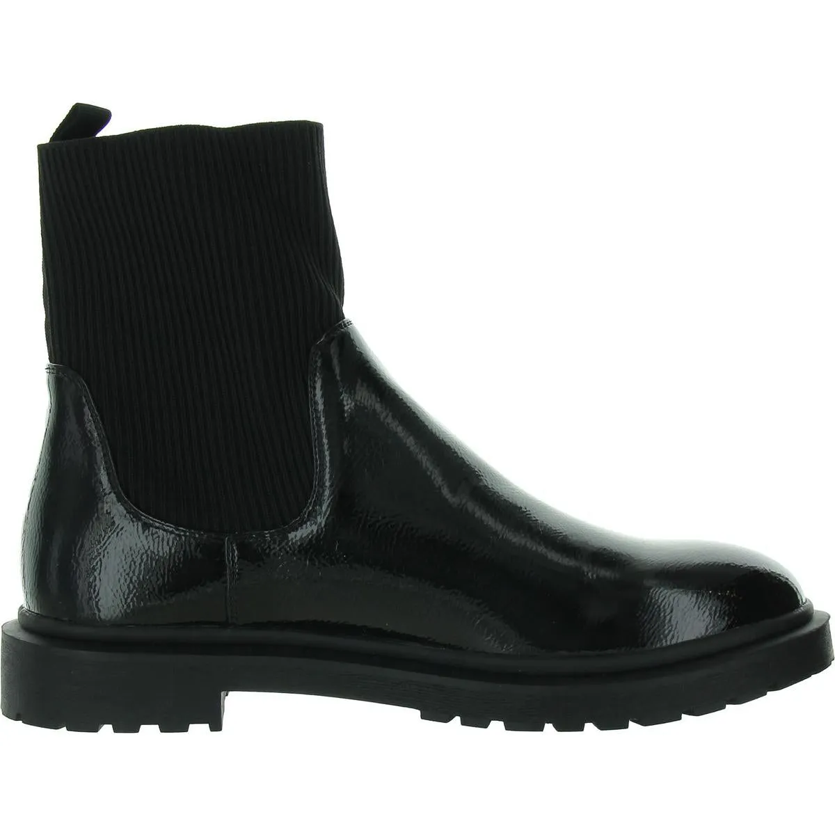 Womens Patent Comfort Insole Booties