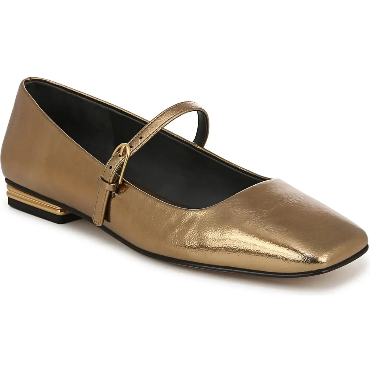 Womens Patent Square Toe Loafers