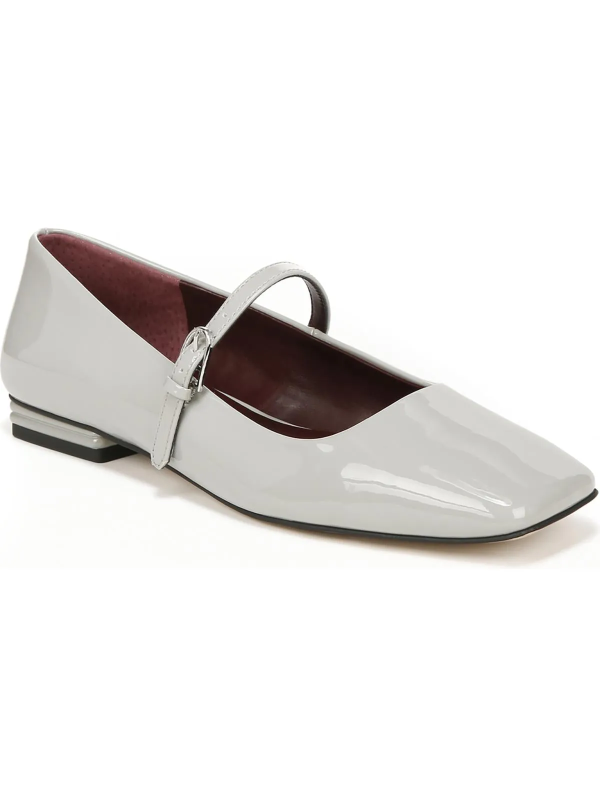Womens Patent Square Toe Loafers