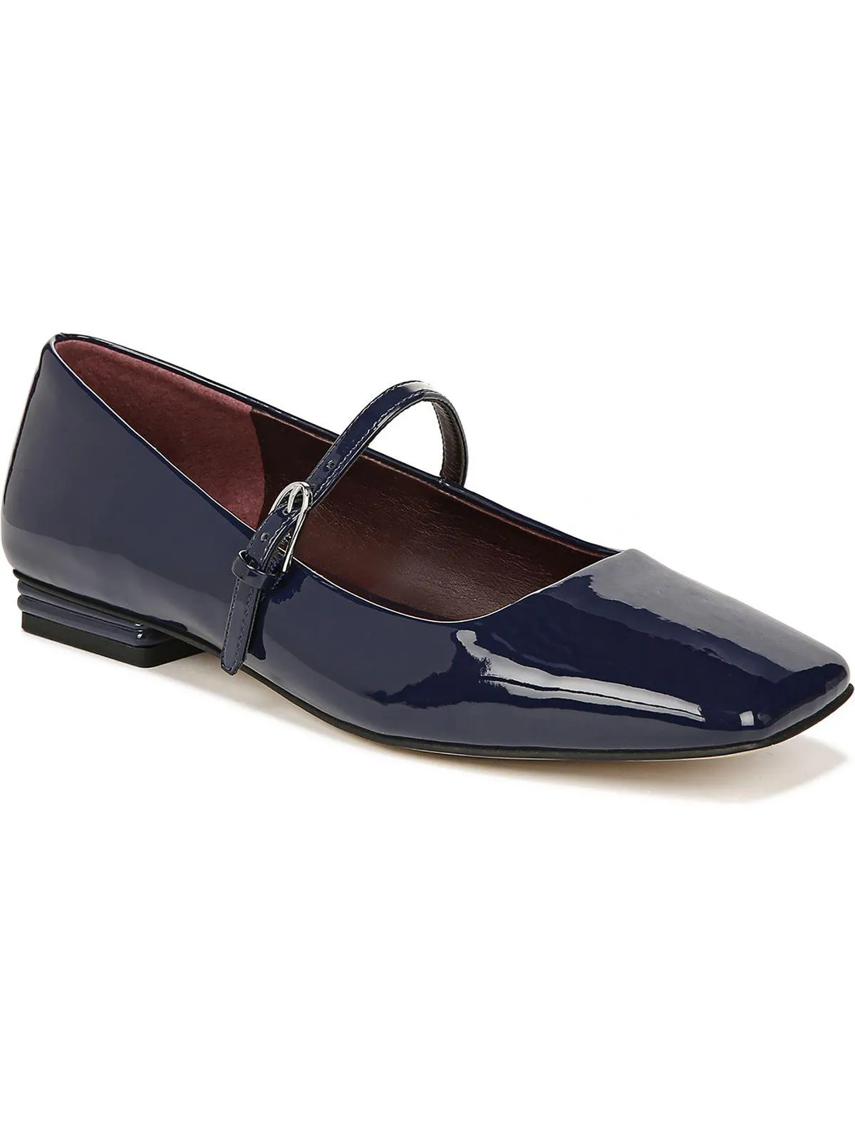Womens Patent Square Toe Loafers
