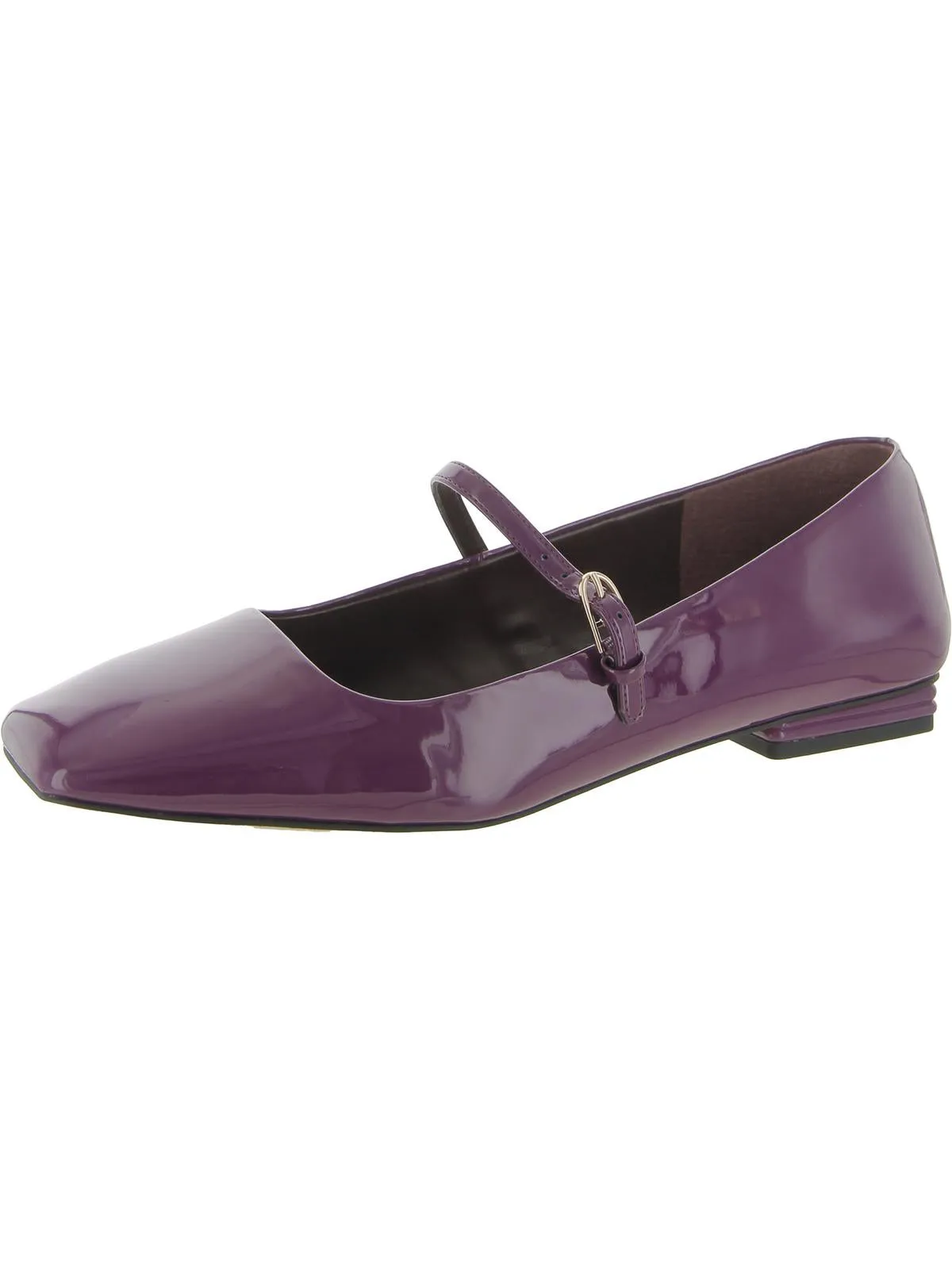 Womens Patent Square Toe Loafers