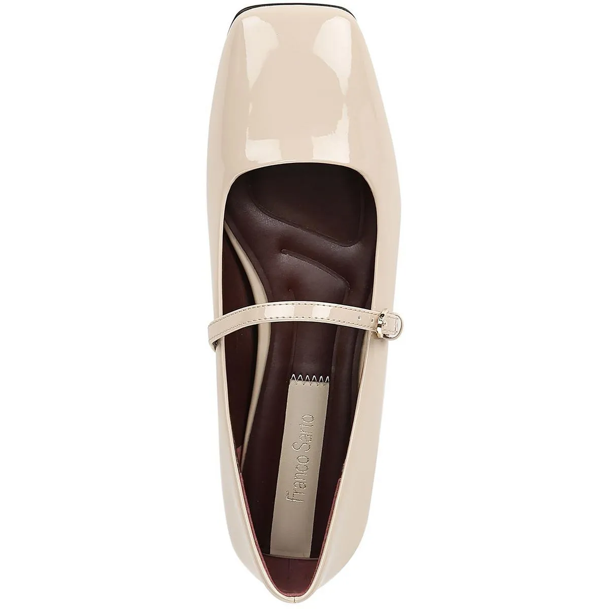 Womens Patent Square Toe Loafers