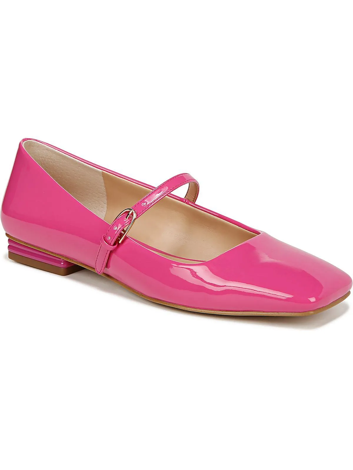 Womens Patent Square Toe Loafers