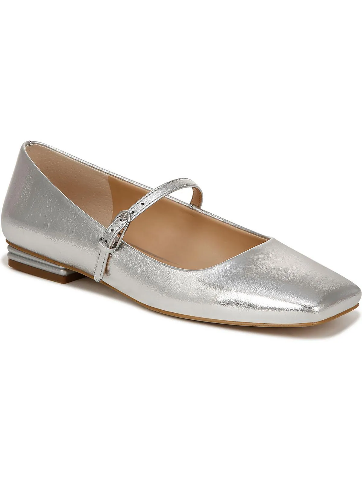 Womens Patent Square Toe Loafers