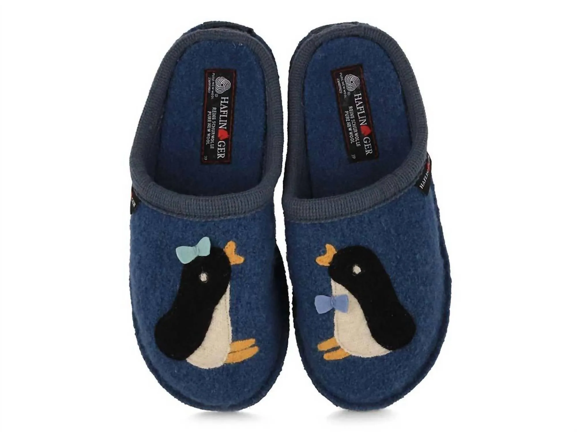 Women's Pingu Boiled Wool Slipper In Blue