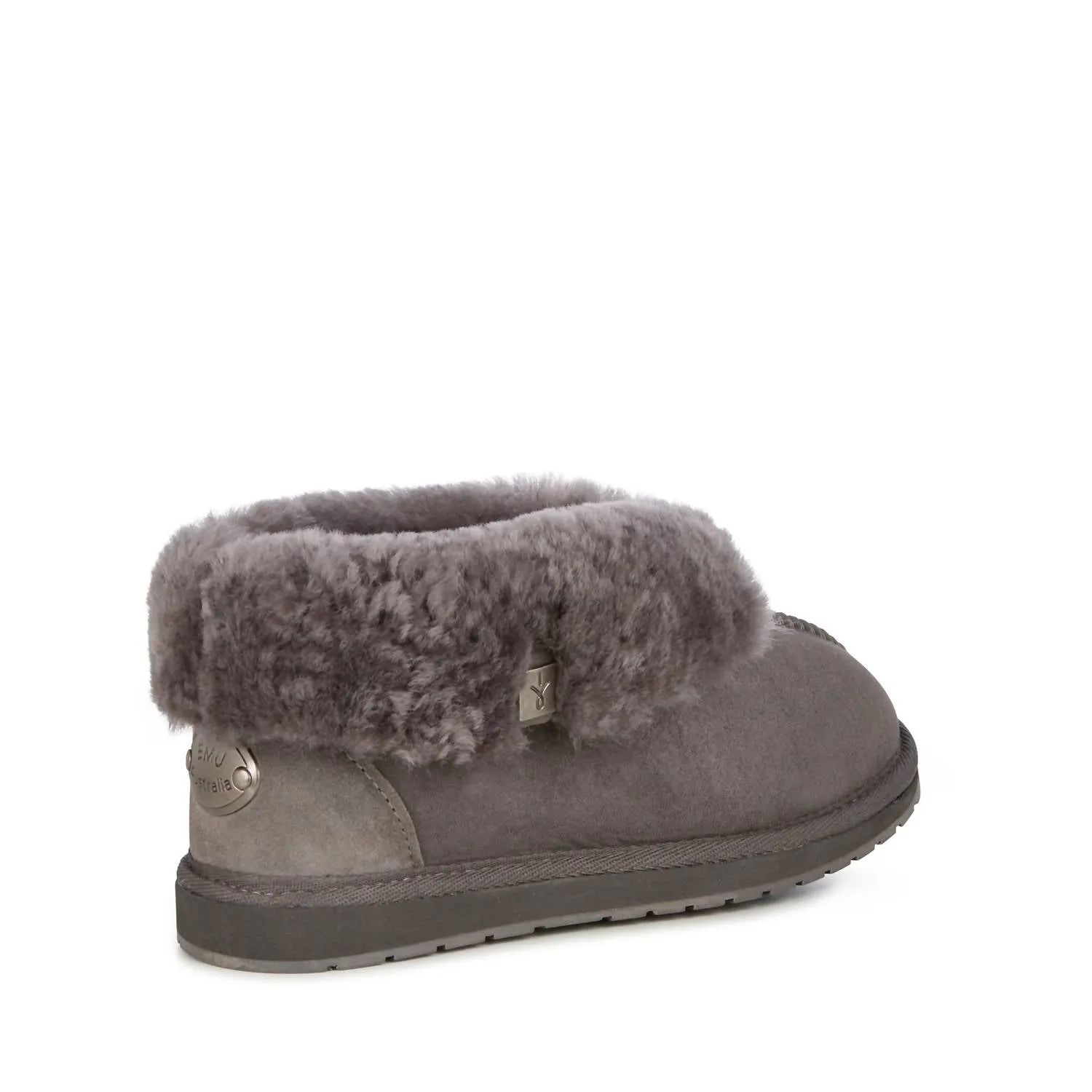 Women's Platinum Albany Fold Down Slipper In Charcoal