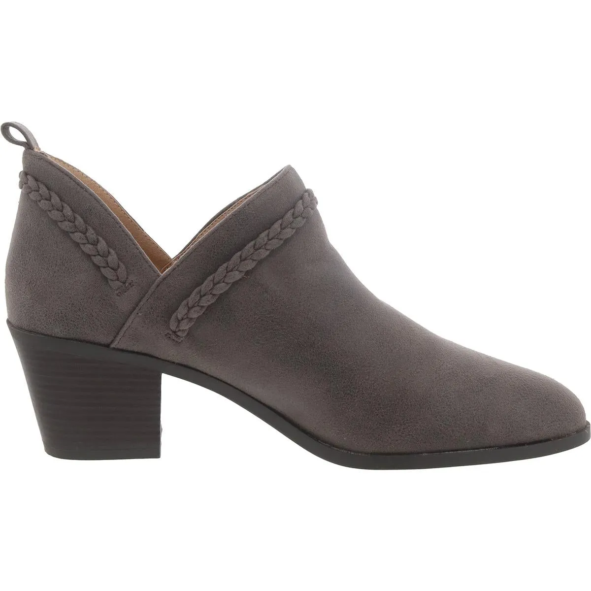 Womens Pointed Toe Block Heel Mid-Calf Boots