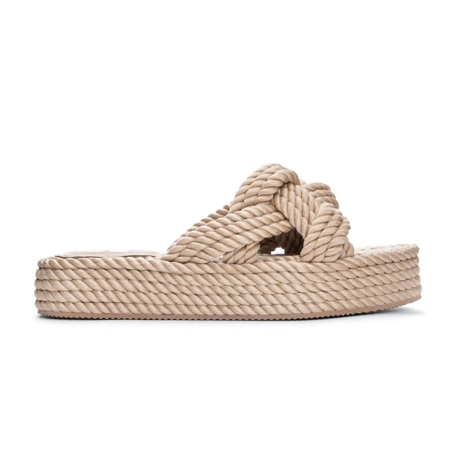 Women's Rope Platform Summer Sandal In Natural