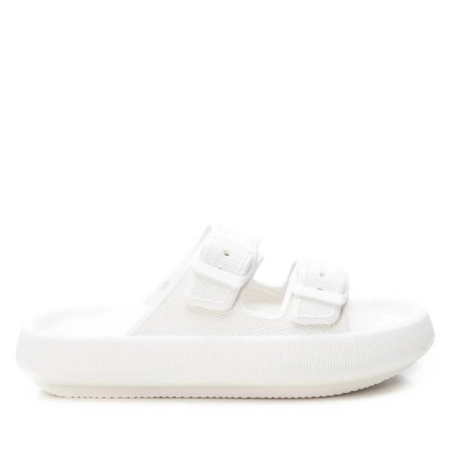 Women's Rubber Flat Sandals In White