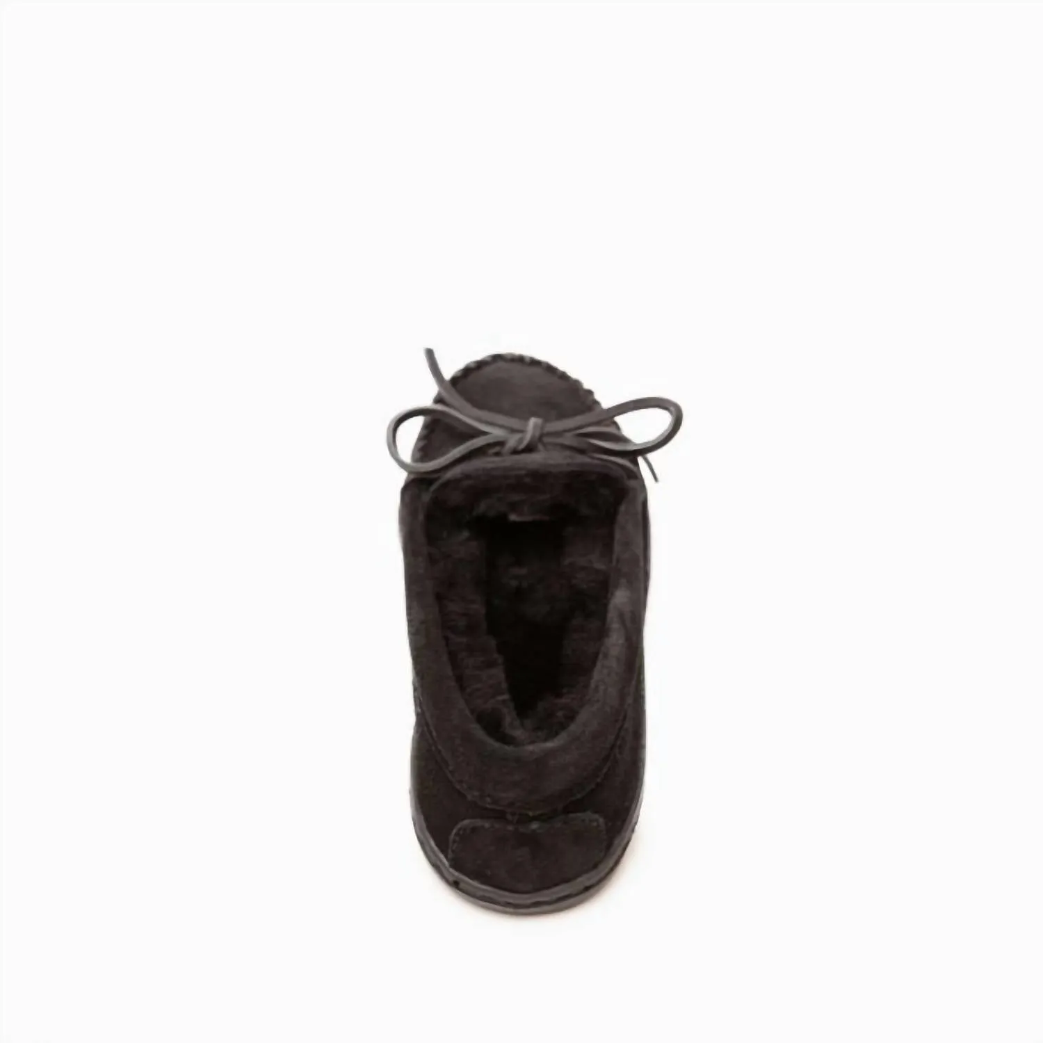 Women's Sheepskin Hardsole Moccasins In Black
