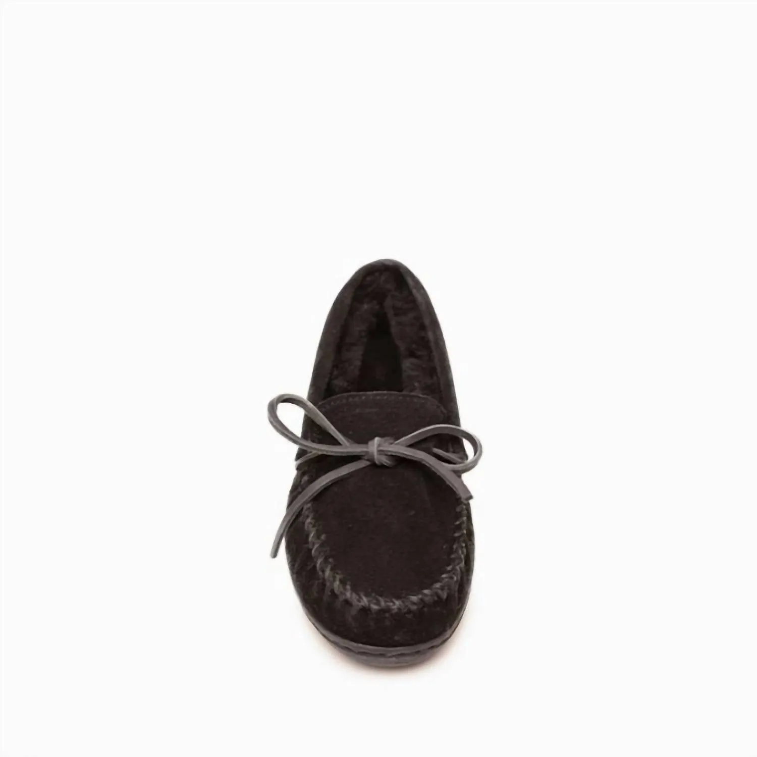 Women's Sheepskin Hardsole Moccasins In Black