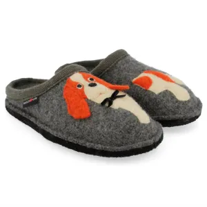 Women's Spaniel Boiled Wool Slipper In Gray